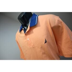 Nautica Golf Polo Shirt Orange Sailing Performance Short Sleeve Mens Sz XL NWT
